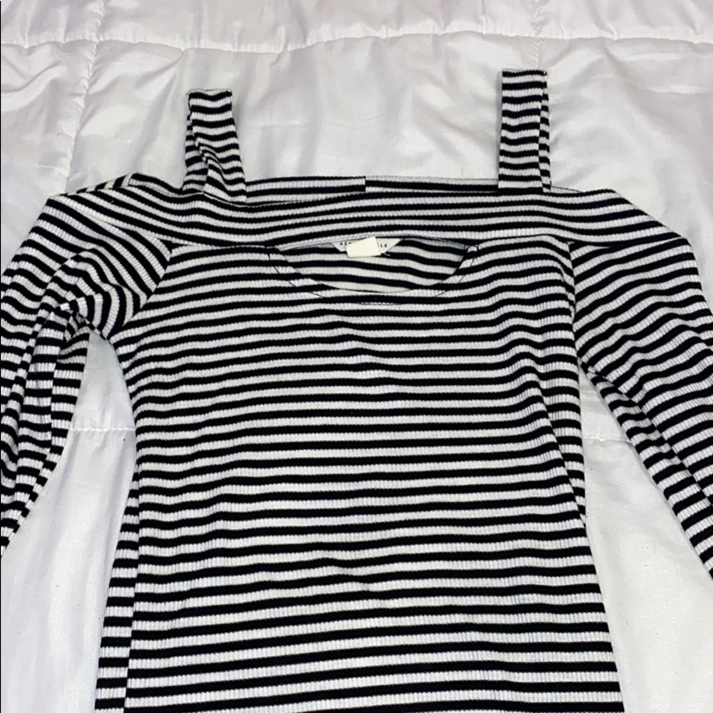 black and white striped long sleeve